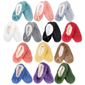 Adult Women Soft Touch Slippers Non-Slip Lined Socks, 1 Pair