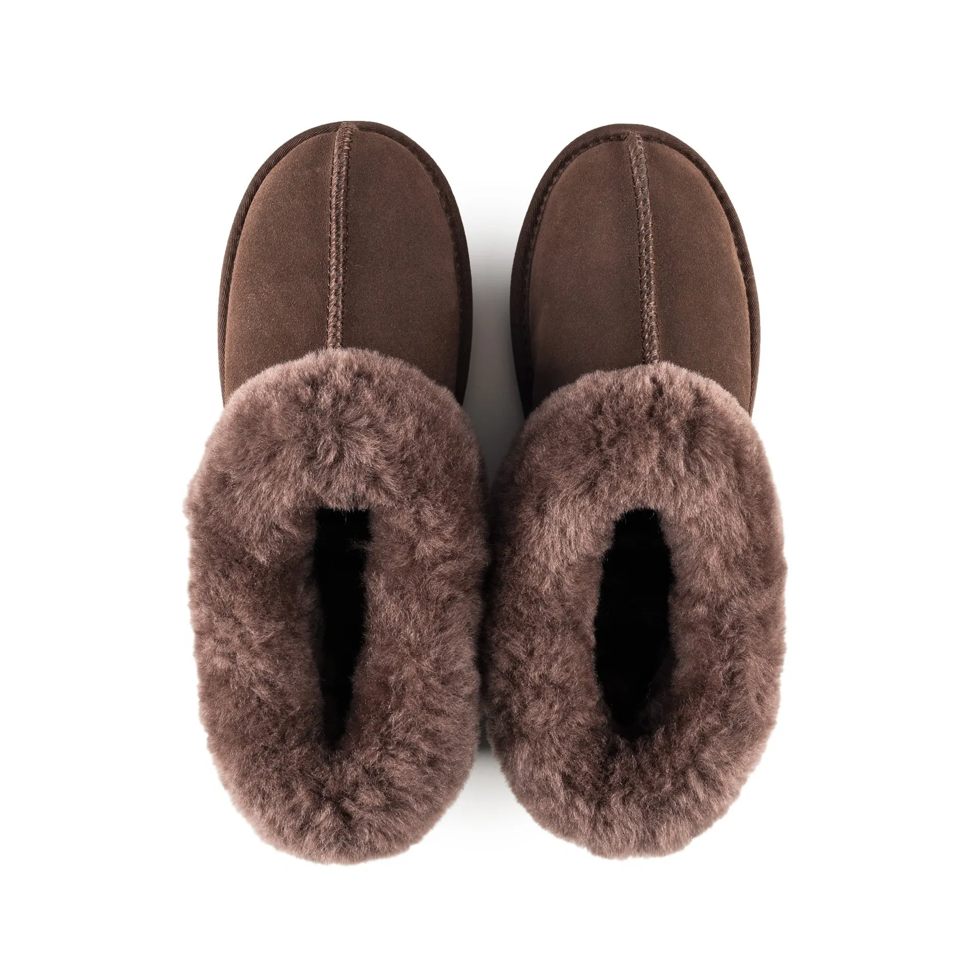 ANABELLA CHOCOLATE SHEEPSKIN SLIPPER BOOTIE