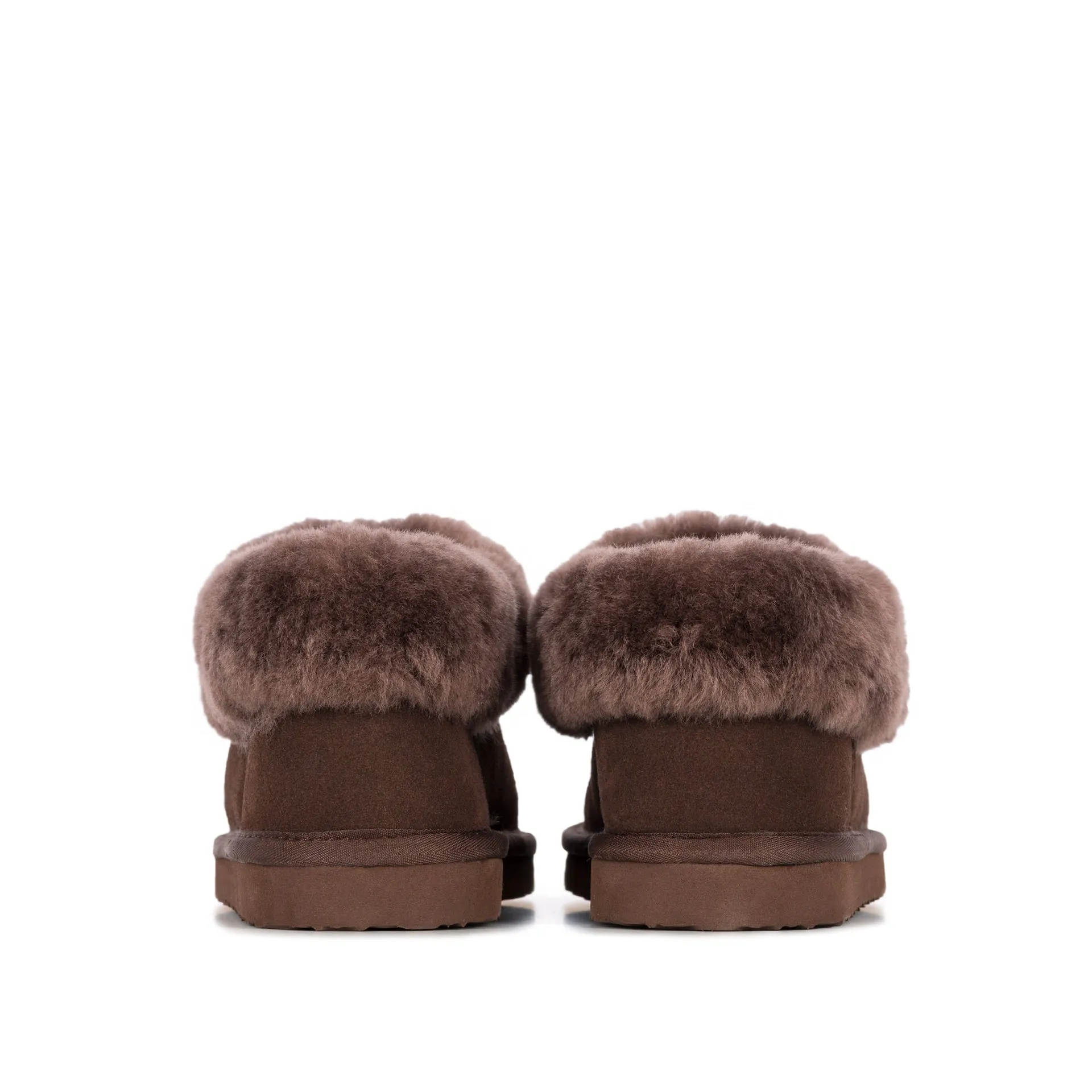 ANN CHOCOLATE SHEEPSKIN SLIPPER BOOTIE