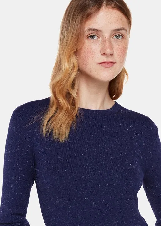 Annie Sparkle Knit Dress - Navy