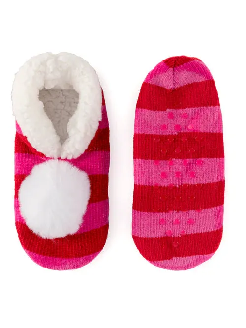 Arya Stripe Slipper Red/Pink