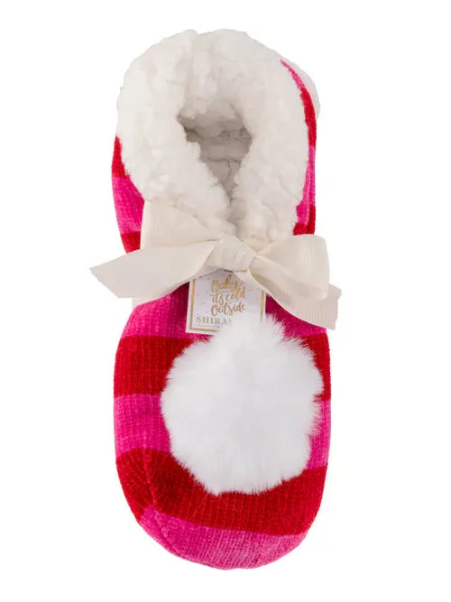 Arya Stripe Slipper Red/Pink