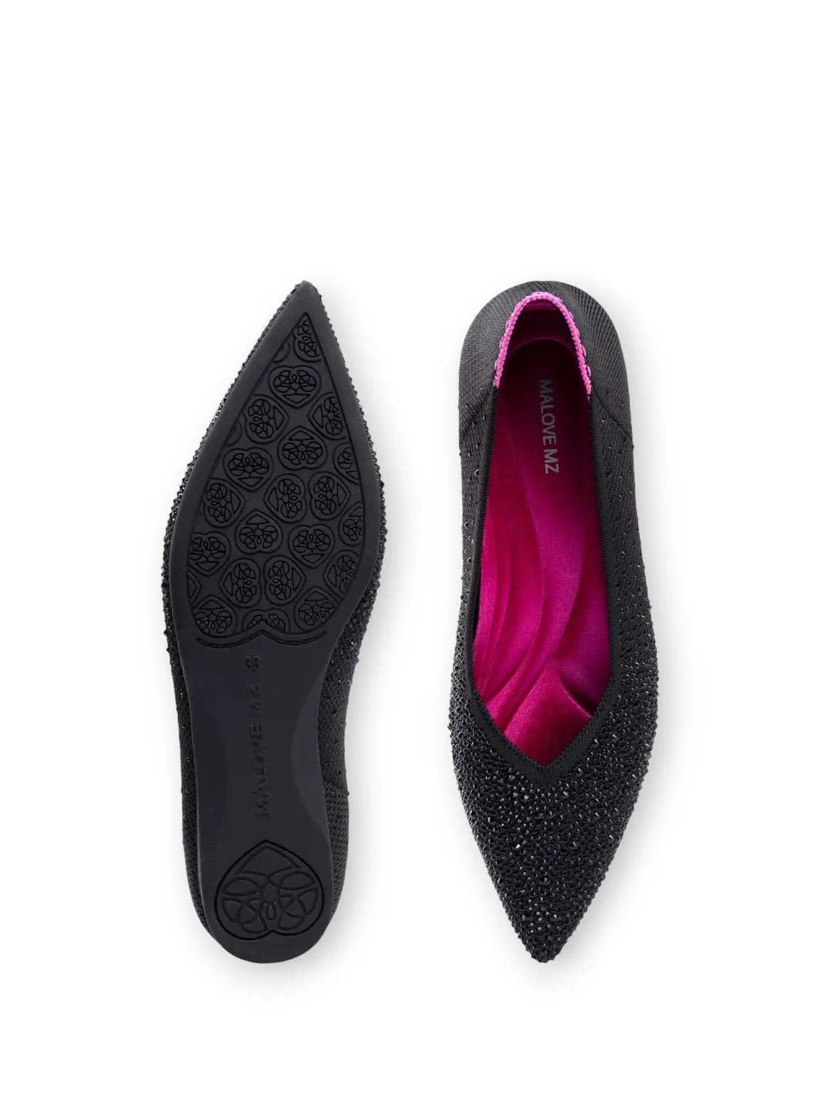 Basic Crystal Ballerina Flats