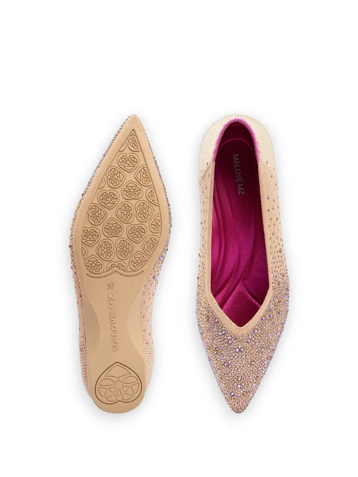 Basic Crystal Ballerina Flats