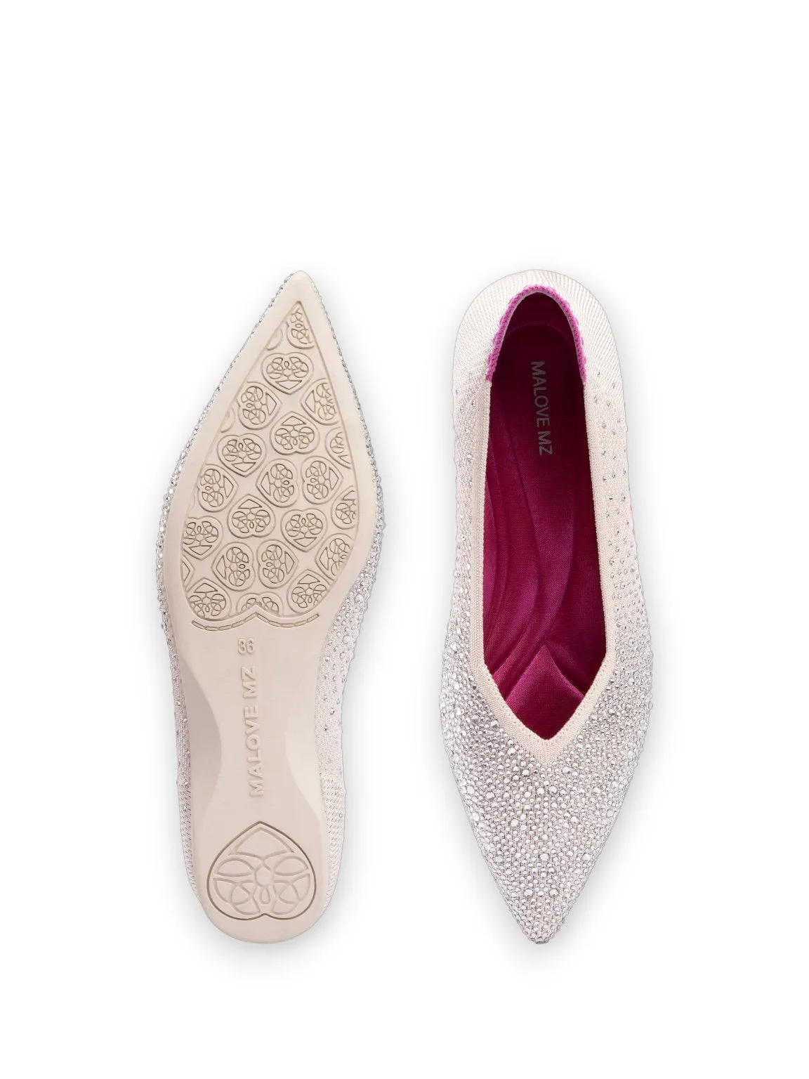 Basic Crystal Ballerina Flats