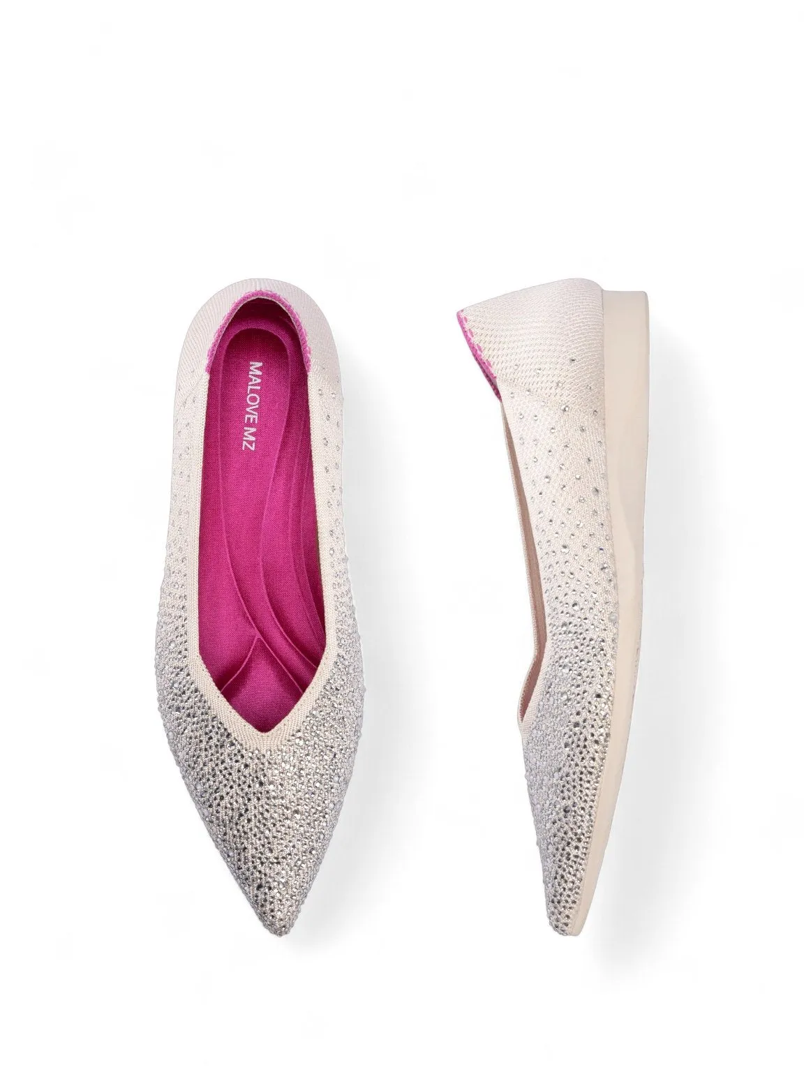 Basic Crystal Ballerina Flats