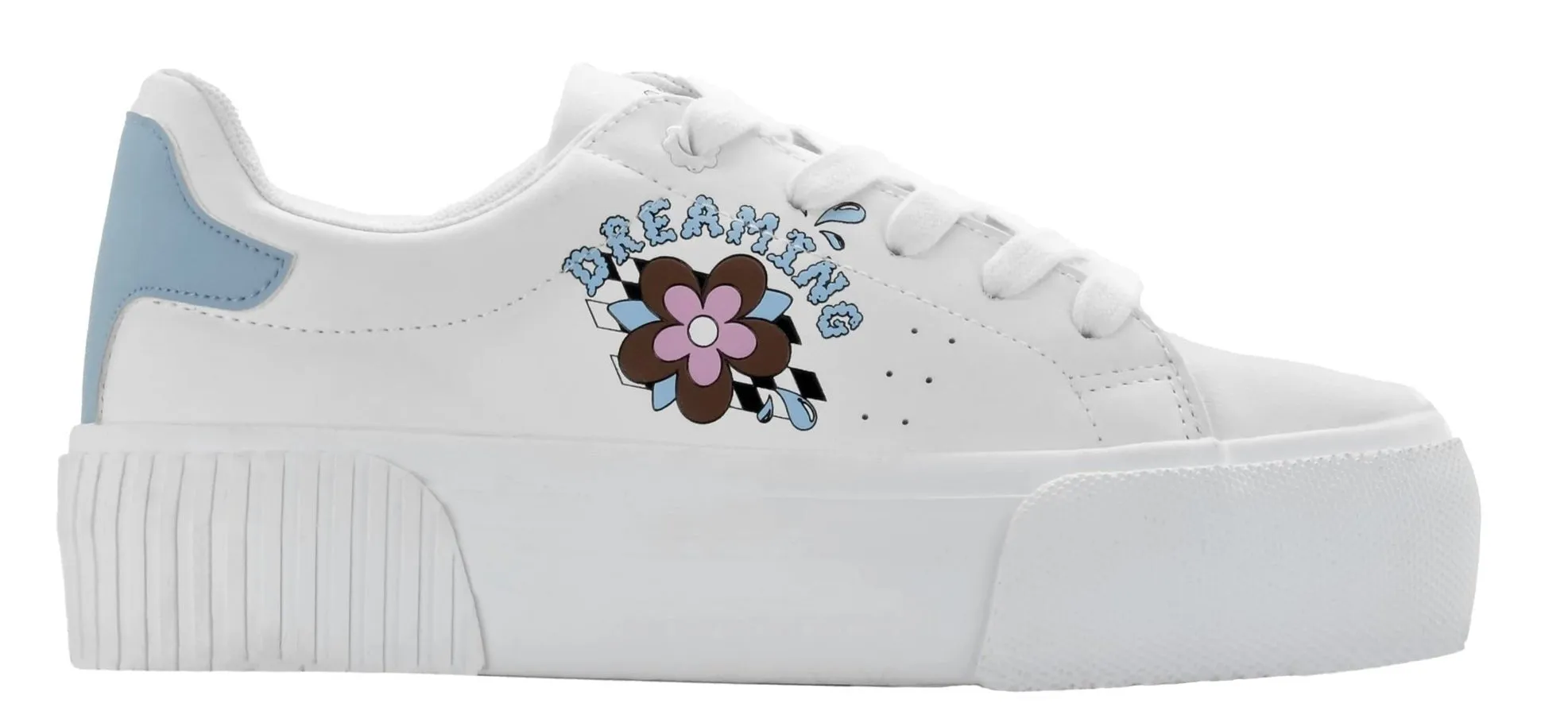 BERSHKA FLORAL PRINT TRAINERS