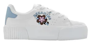 BERSHKA FLORAL PRINT TRAINERS