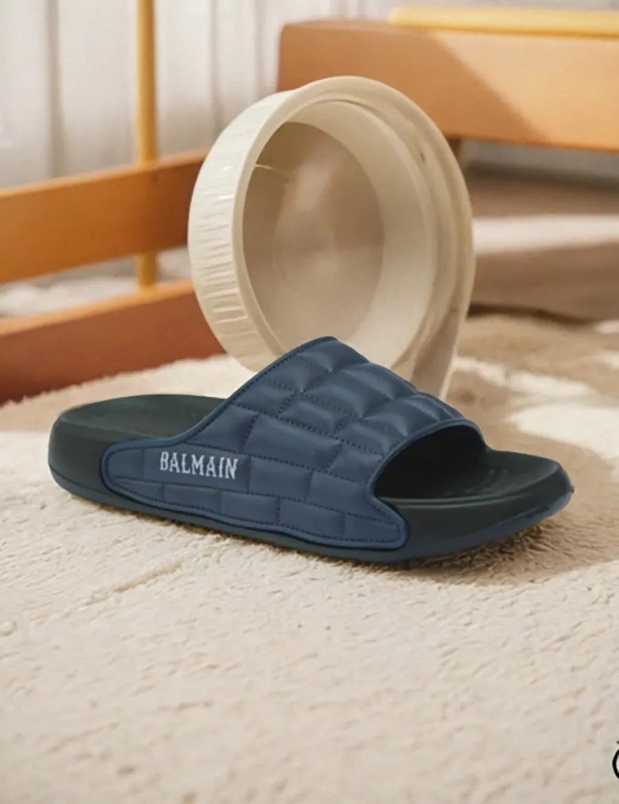 Black Blue | Balaman Soft Slippers for Kids