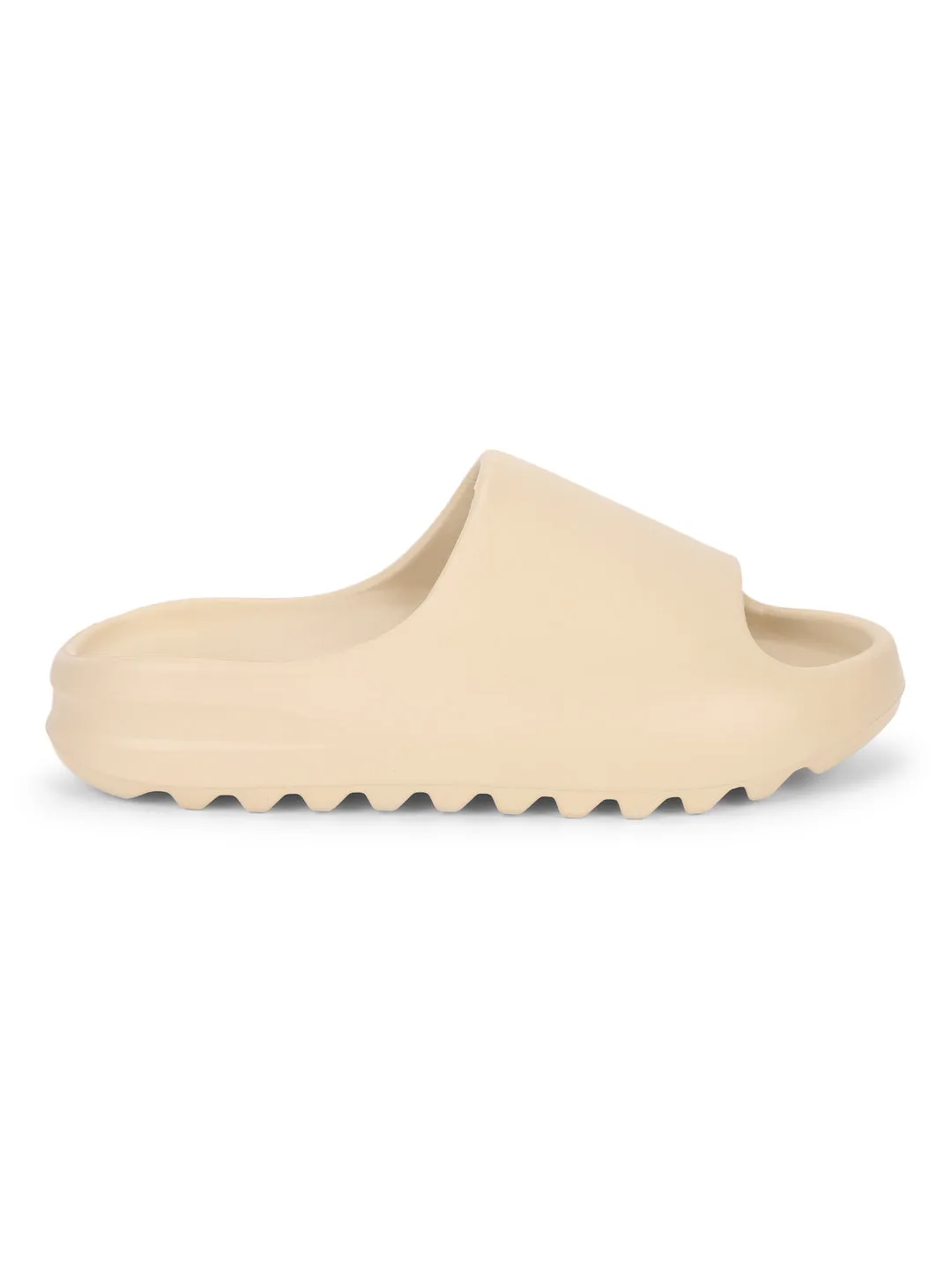 Bone PU Open Toe Slip Ons (TC-RS3091-BON)