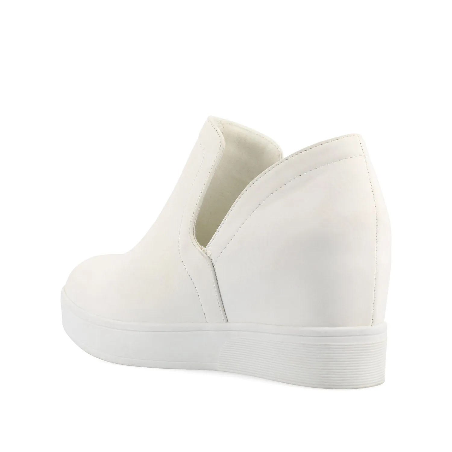 CARDI WEDGE SNEAKERS IN FAUX LEATHER