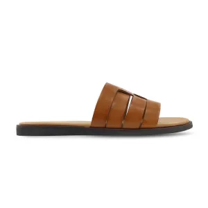 Caswell - Men's Camel Calf Leather Slipper