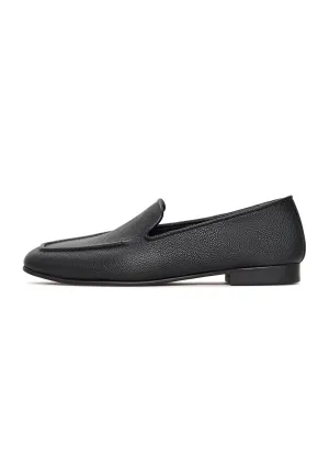 Classic Leather Loafers Lidia - Black