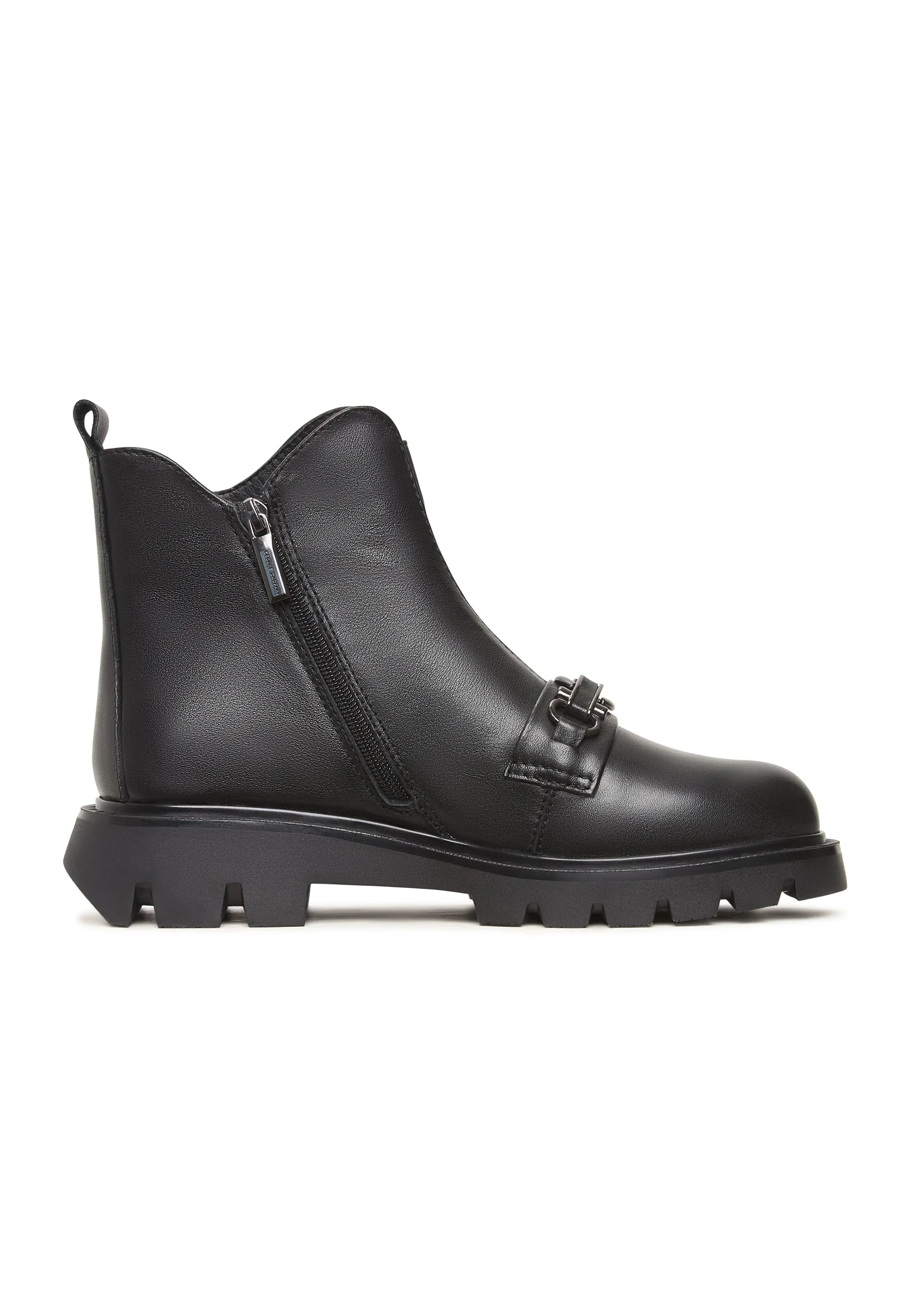 Combat Boots with Chain Detail Candice - Black