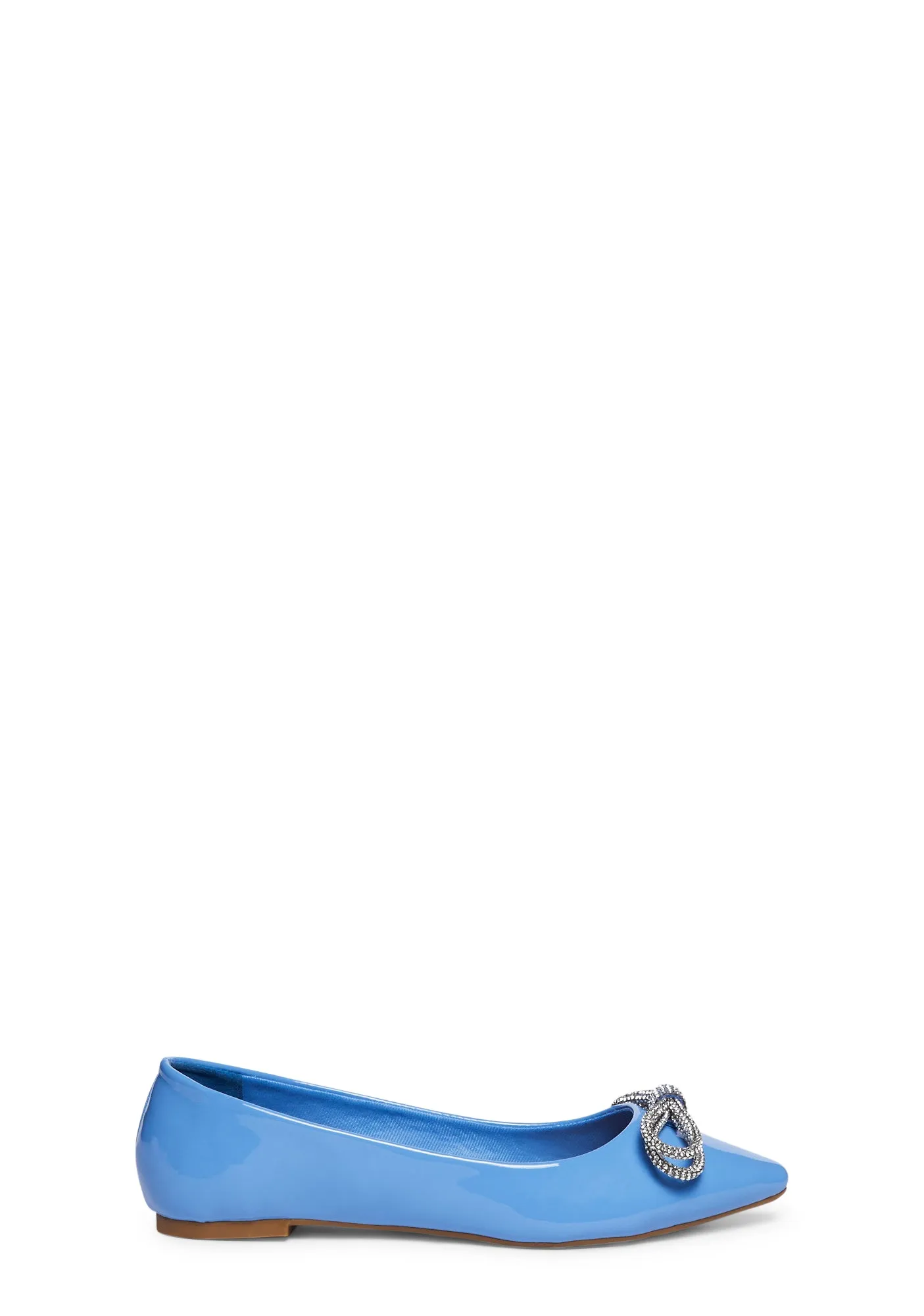 Demure Rendezvous Pointed Flats - Blue