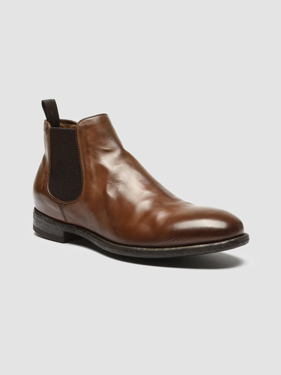 EMORY 012 - Brown Leather Chelsea Boots