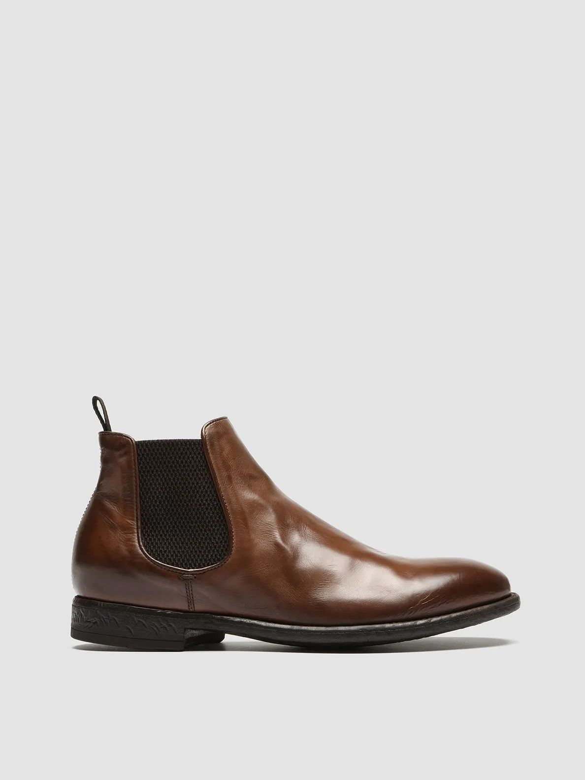 EMORY 012 - Brown Leather Chelsea Boots