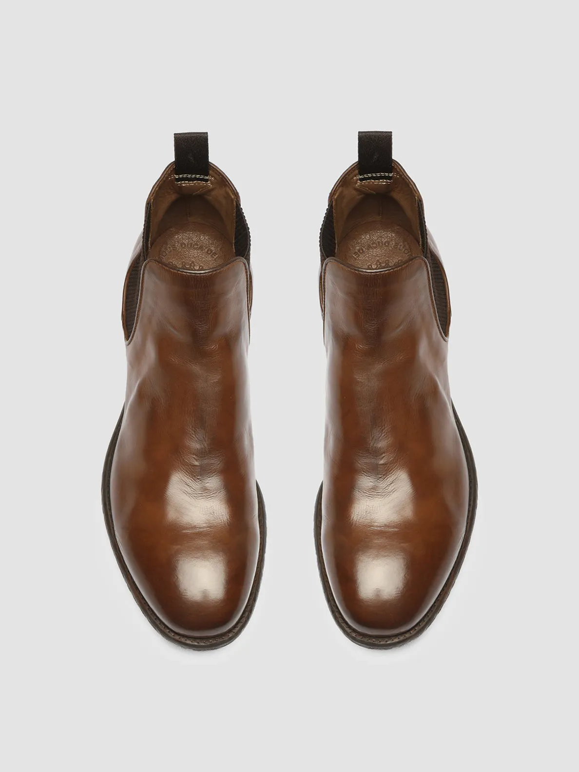 EMORY 012 - Brown Leather Chelsea Boots