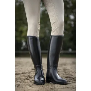 Equitheme Riding World Adult Long Rubber Riding Boot Black