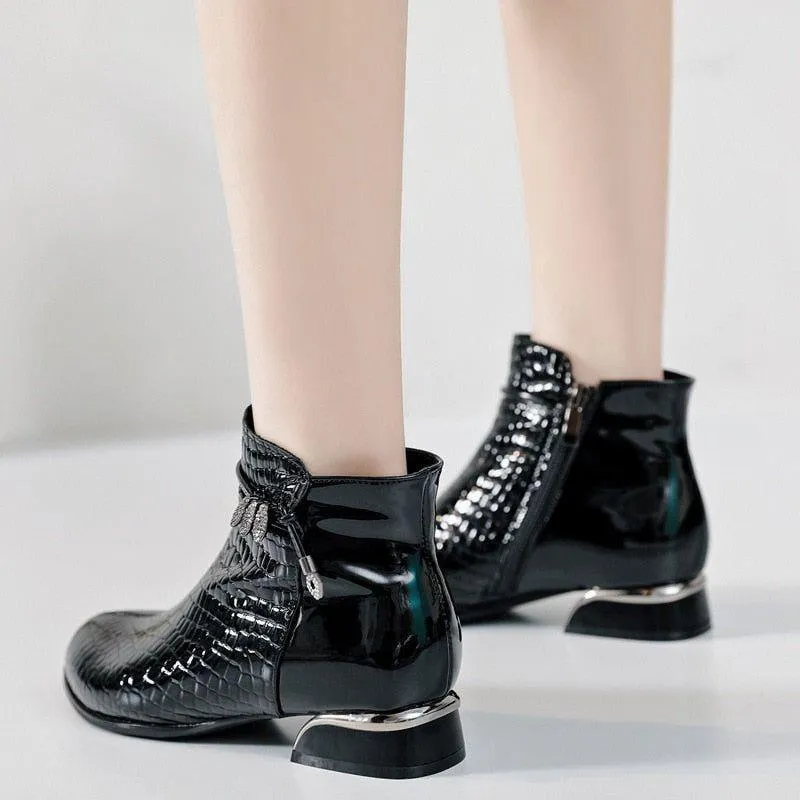 Fashion Women's Casual Shoes GRCL3754 Leather Ankle Boots