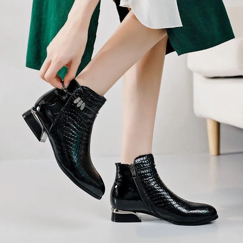 Fashion Women's Casual Shoes GRCL3754 Leather Ankle Boots