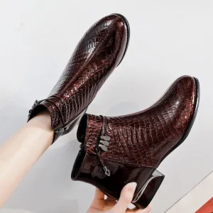 Fashion Women's Casual Shoes GRCL3754 Leather Ankle Boots