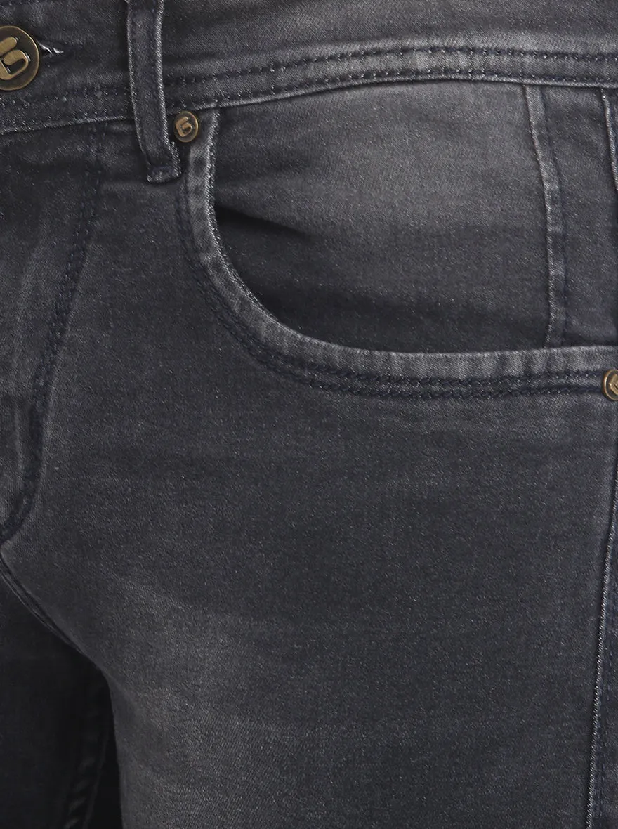 Forest Grey Washed Straight Fit Jeans | Greenfibre