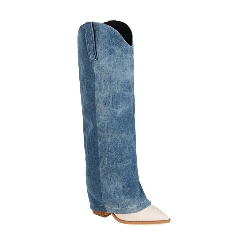 Georgia Denim Cowboy Boots