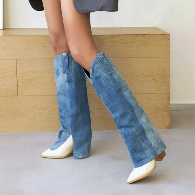 Georgia Denim Cowboy Boots