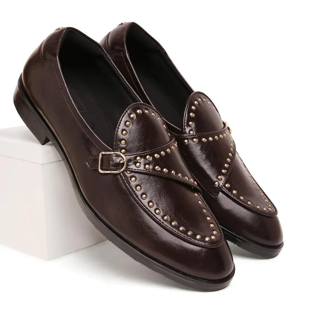 Goliath - Brown Rivet Monk Slip-On