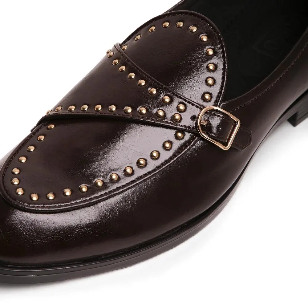 Goliath - Brown Rivet Monk Slip-On