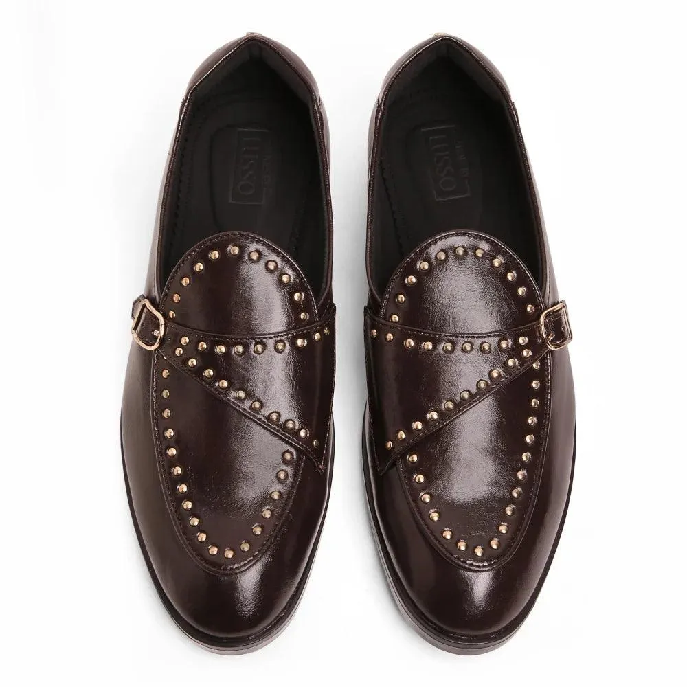 Goliath - Brown Rivet Monk Slip-On