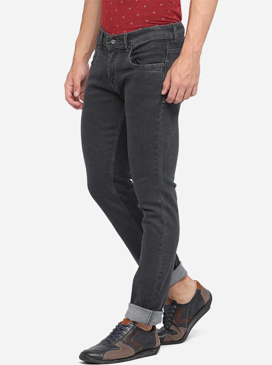 Grey Washed Narrow Fit Jeans | Greenfibre