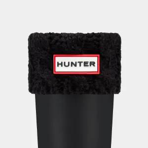 Hunter Black Original Kids 6 Stitch Cable Boot Sock