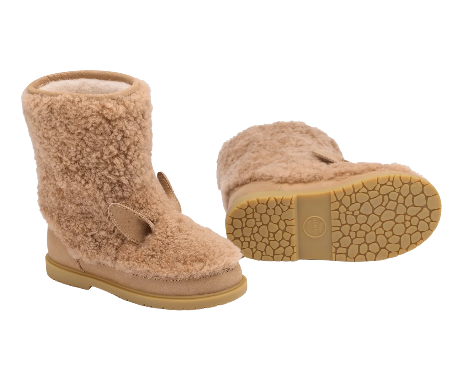 Irfi Boots | Alpaca | Beige Curly Sheep Wool