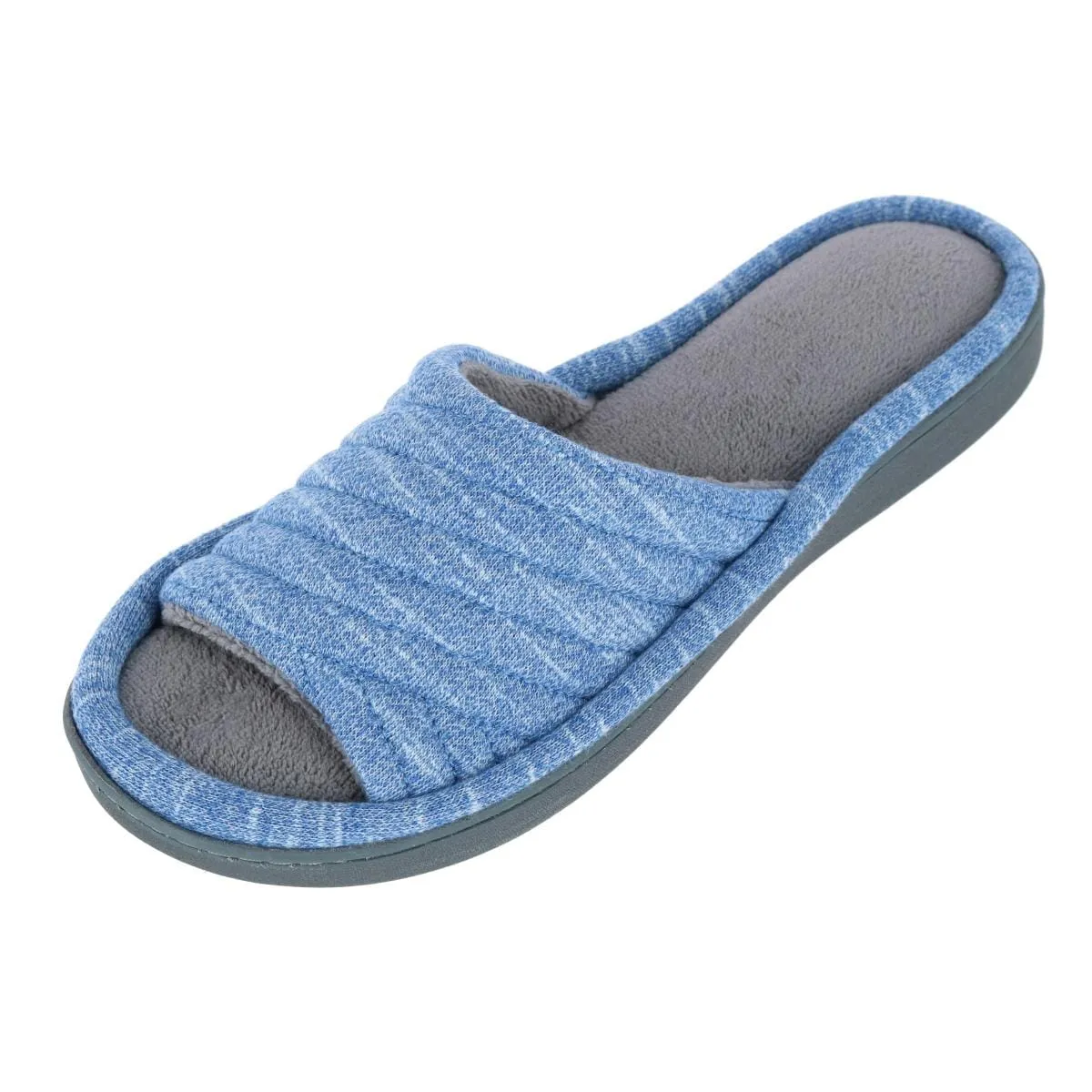 Isotoner Women's Space Dye Open Toe Andrea Slide Slipper