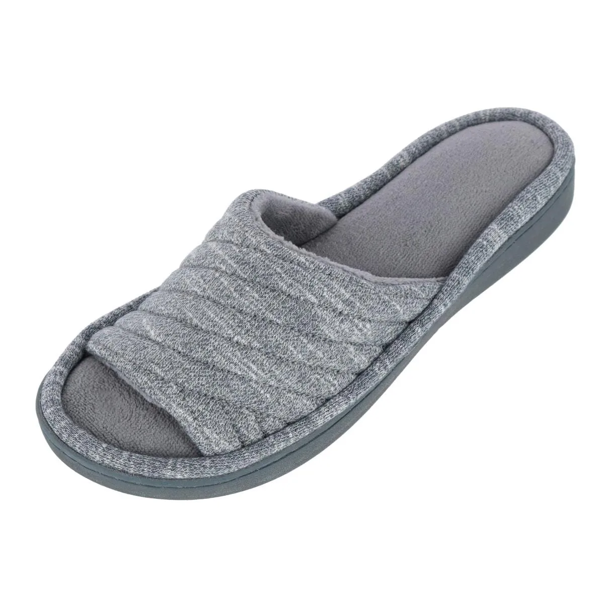 Isotoner Women's Space Dye Open Toe Andrea Slide Slipper