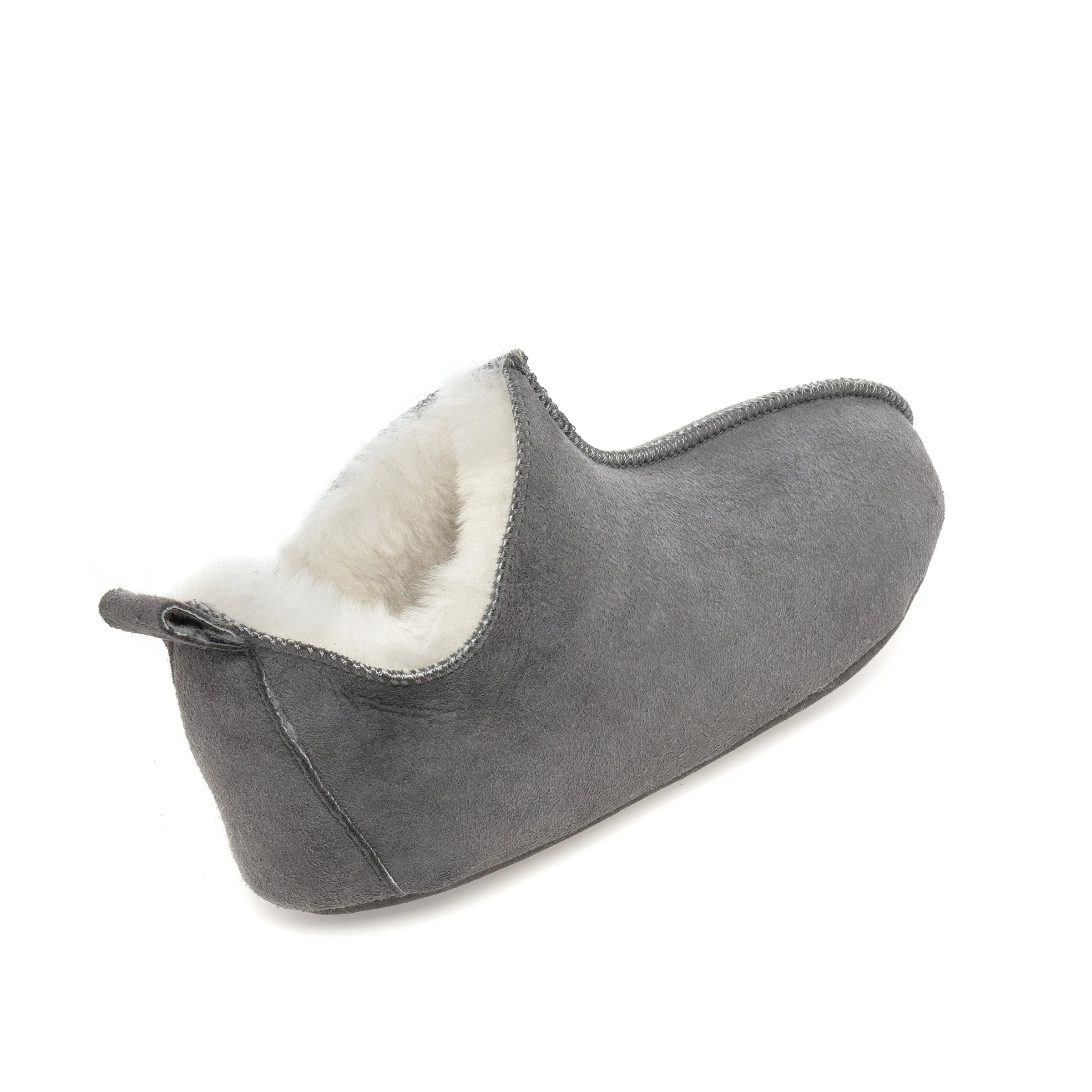 Kids Berit Sheepskin Slippers - Grey