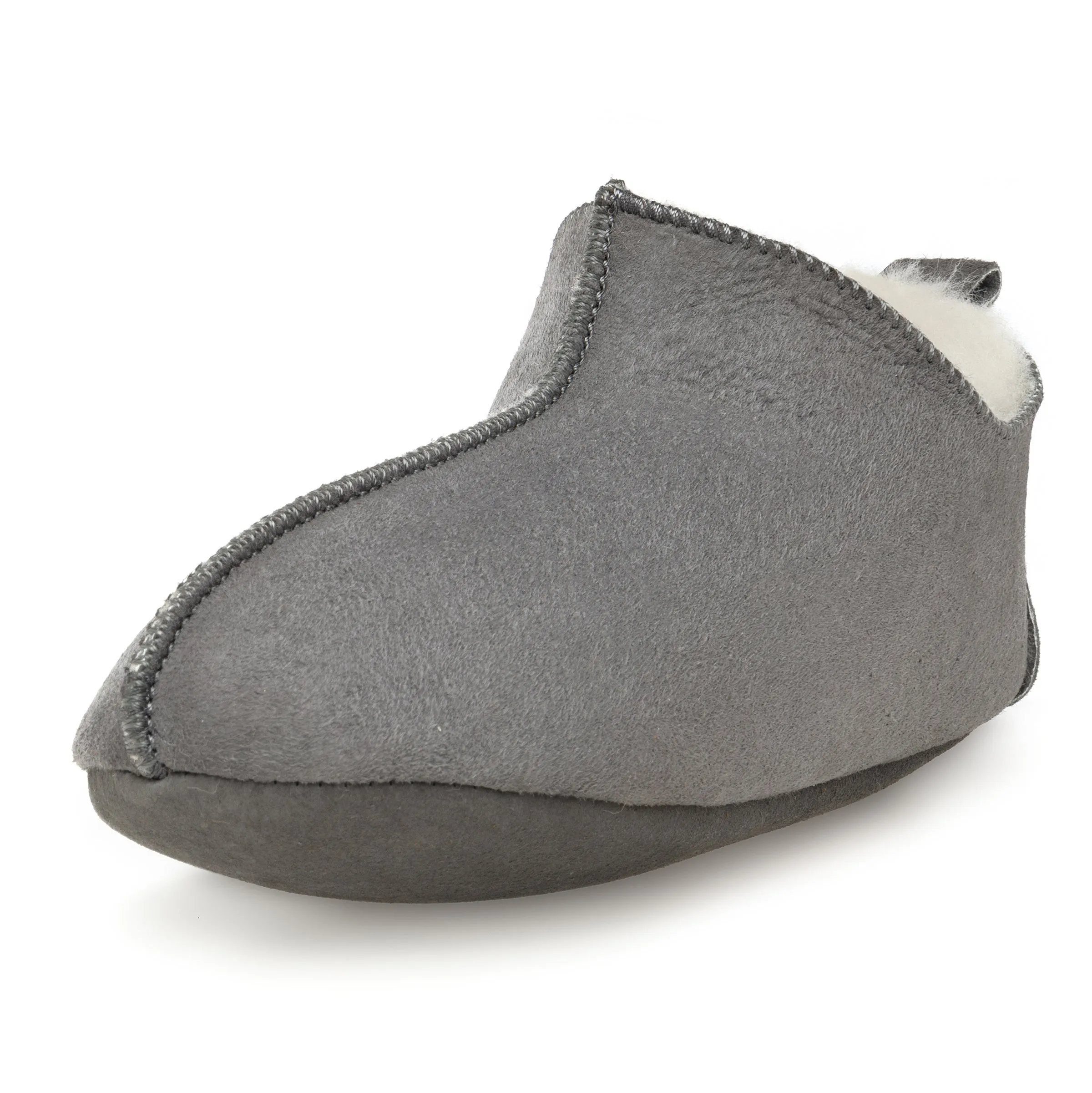 Kids Berit Sheepskin Slippers - Grey