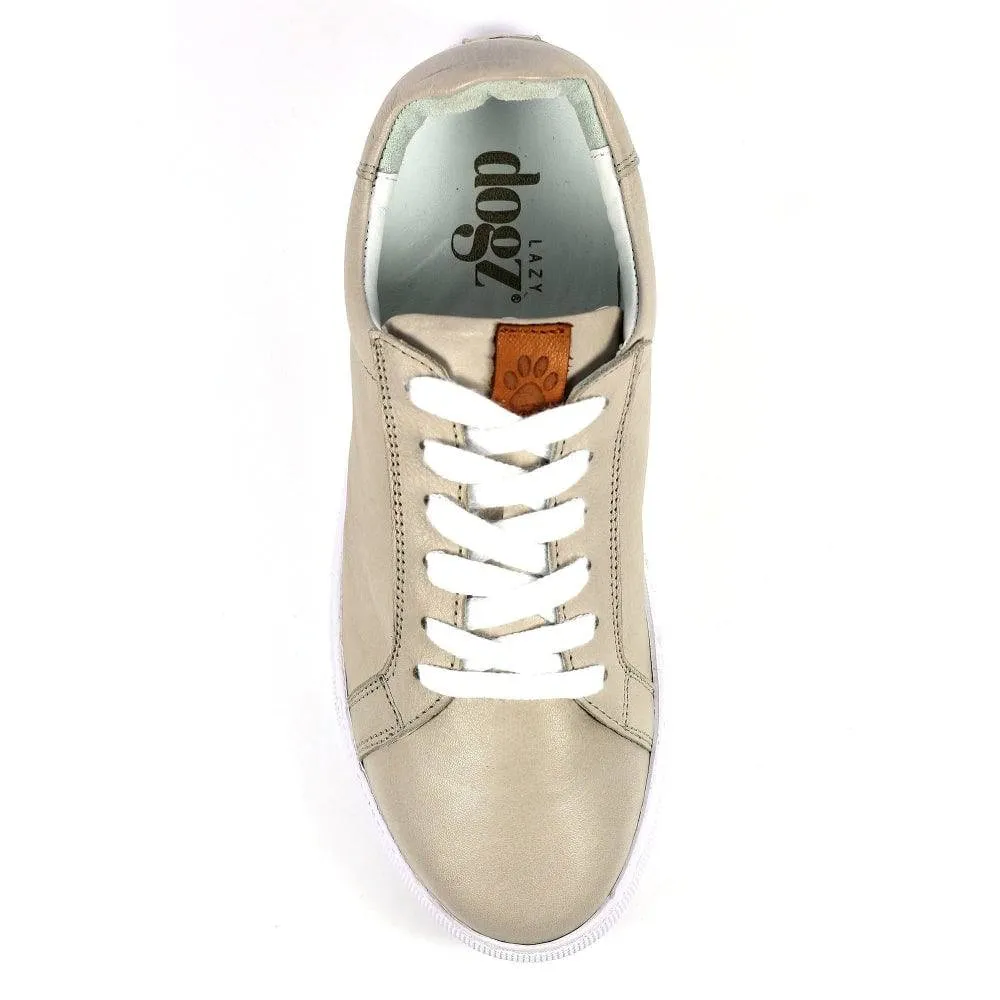 Lazy Dogs DLD003 Piper Ladies Grey Leather Lace Up Shoes