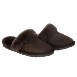 Le Chameau Maison Ladies Mule Slipper - Marron Foncé