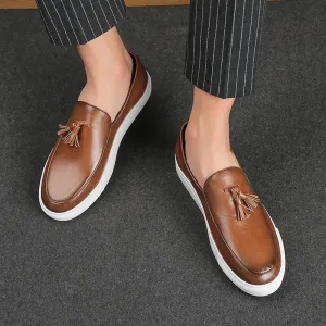 Leather Loafers Slip-On Shoes