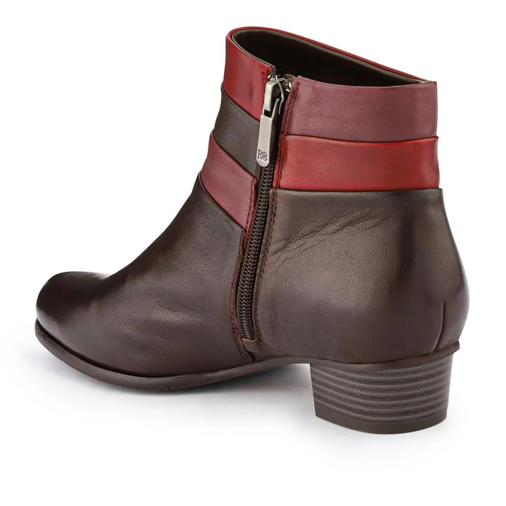 Leather Warm-Lined Ankle Boots - SINO40511 / 326 264