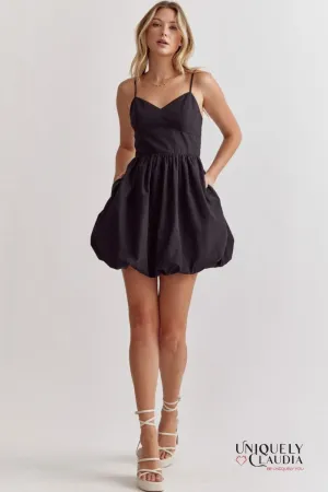 Marisa Spaghetti Strap Bubble Mini Dress