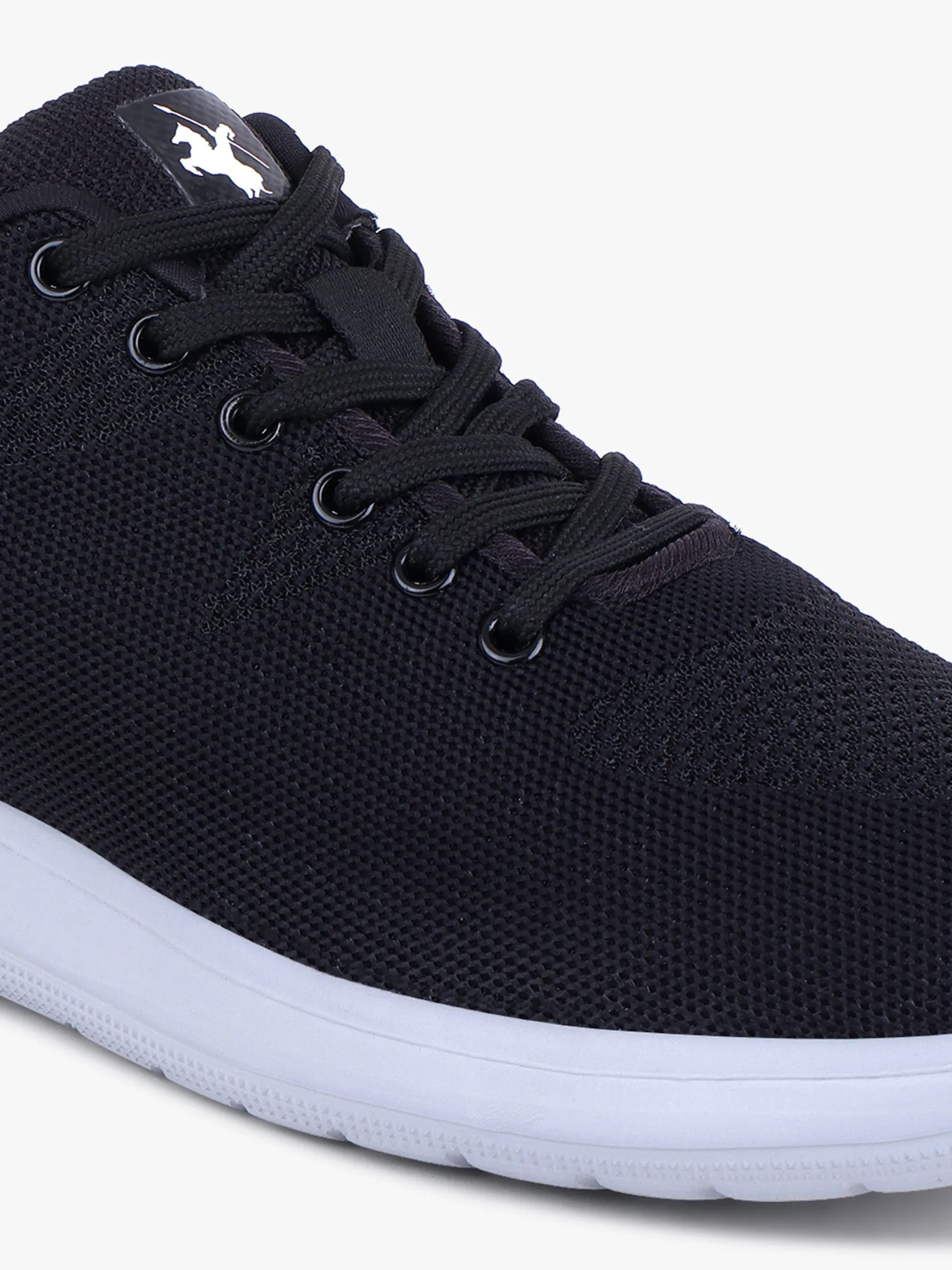 Men's Black Solid Lace-Up Casual Shoes