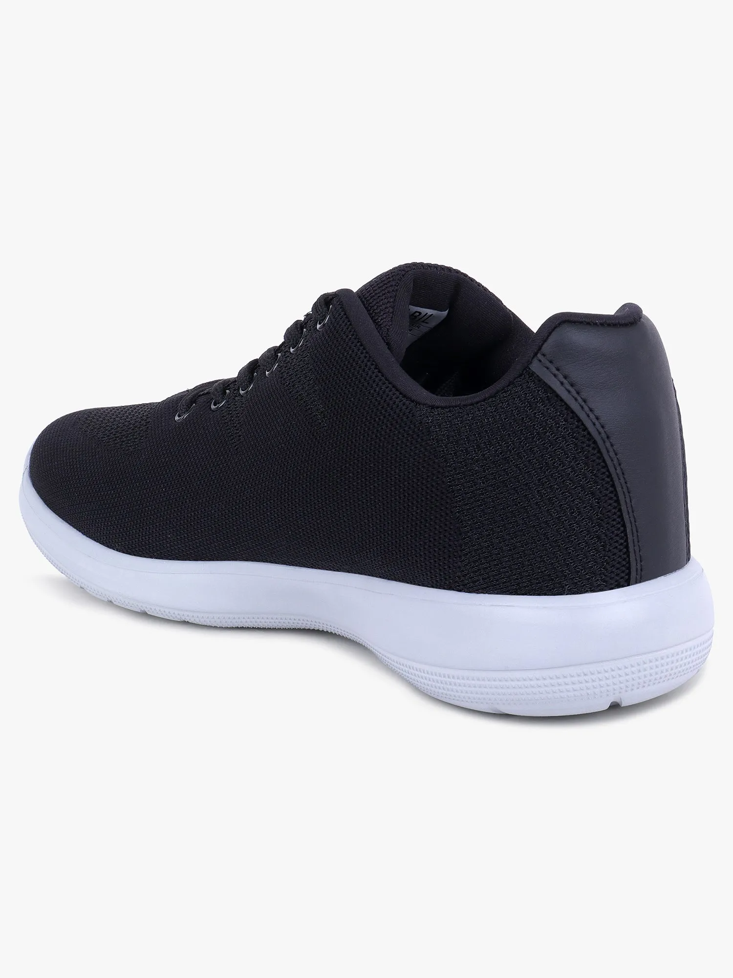 Men's Black Solid Lace-Up Casual Shoes