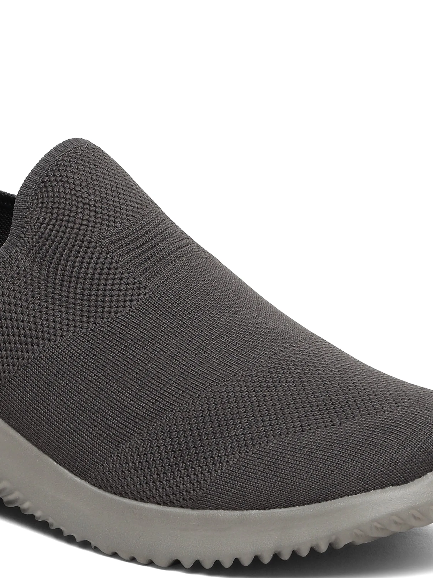 Men's Grey Solid Slip-On Casual Shoes