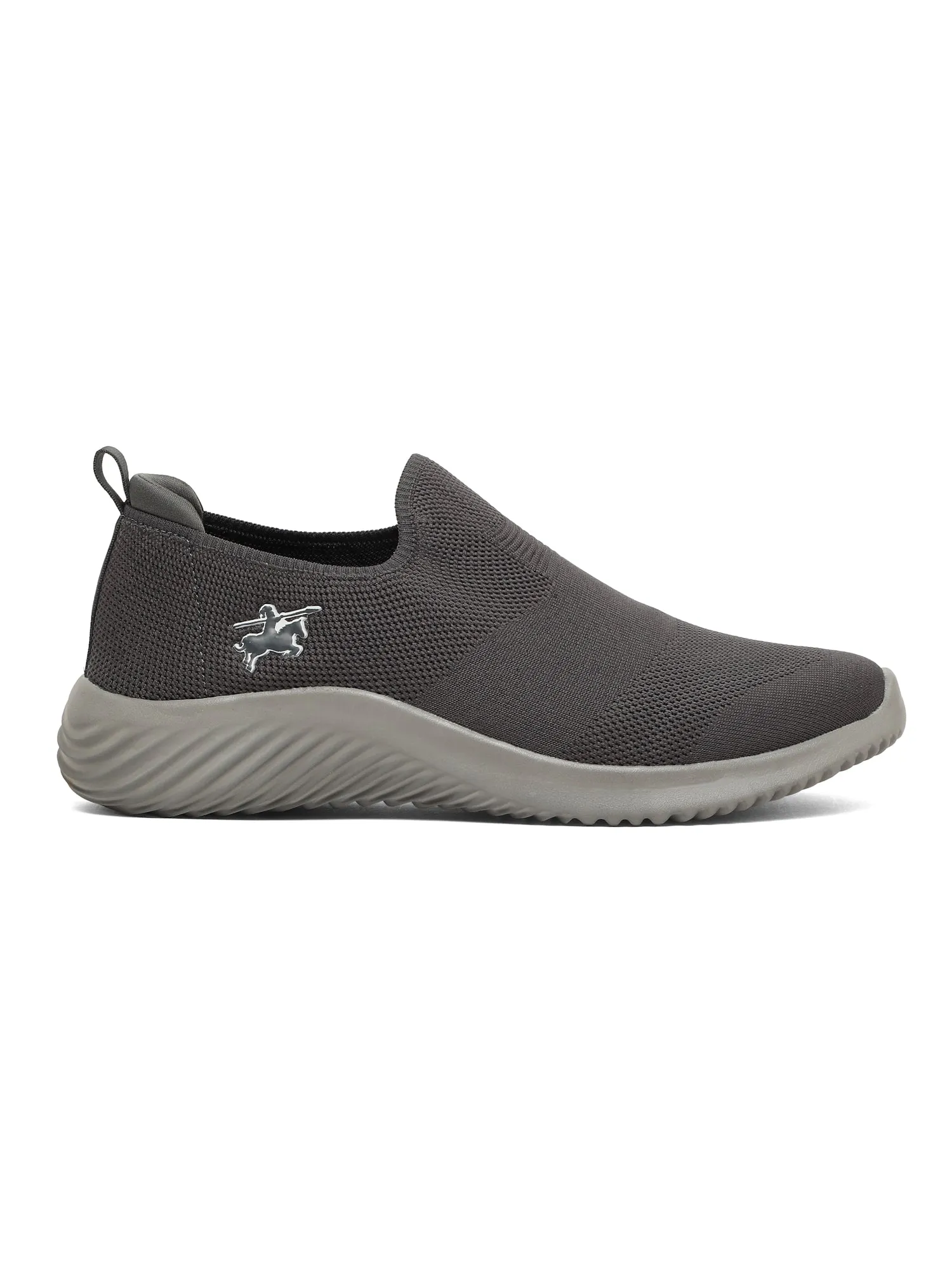 Men's Grey Solid Slip-On Casual Shoes