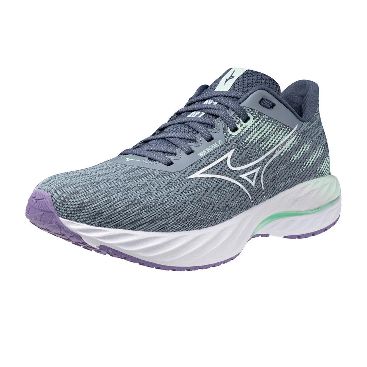 Mizuno Wave Inspire 21 Womens | Tradewinds/white/neo Mint