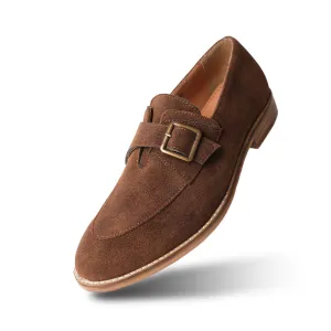 Monkstory Rustic Buckle Slip-Ons - Brown